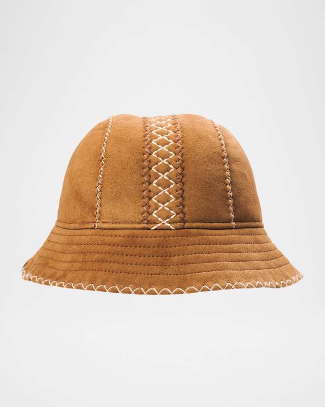 Atherson Embroidered Shearling Hat
